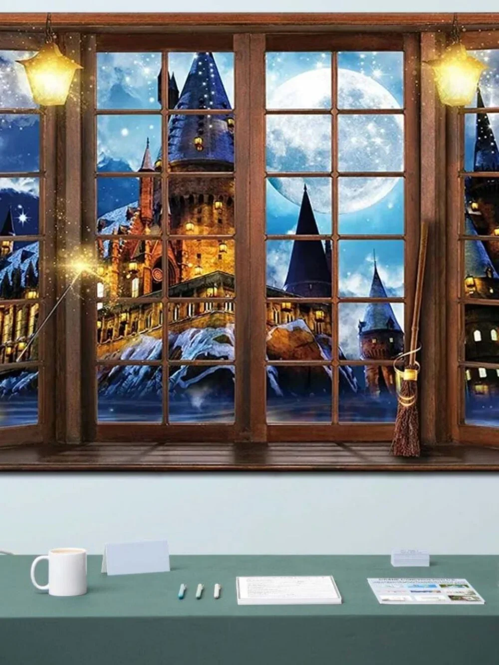 NEW FANTASY CASTLE WINDOW BACKDROP PROP MYSTERIOUS MEDIEVAL GOTHIC PALACE